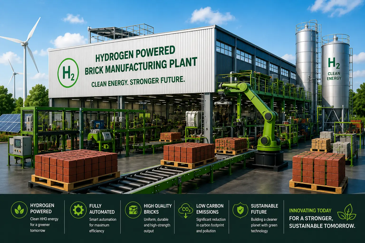 Automated Hydrogen Brick Manufacturing Plant in India