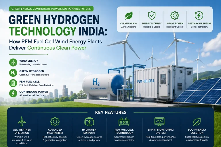 Green Hydrogen Technology India: How PEM Fuel Cell Wind Energy Plants Deliver Continuous Clean Power